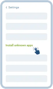 Configurações do Android para permitir instalação de apps de fontes desconhecidas 1XBET APK